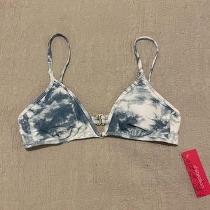 Xhilaration Tie Dye Bikini Top - blue/white - size 4/6 - NWT